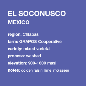 **NEW** MEXICO El Soconusco