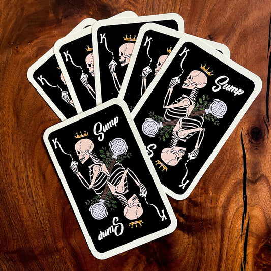 Skeleton King Card Sticker